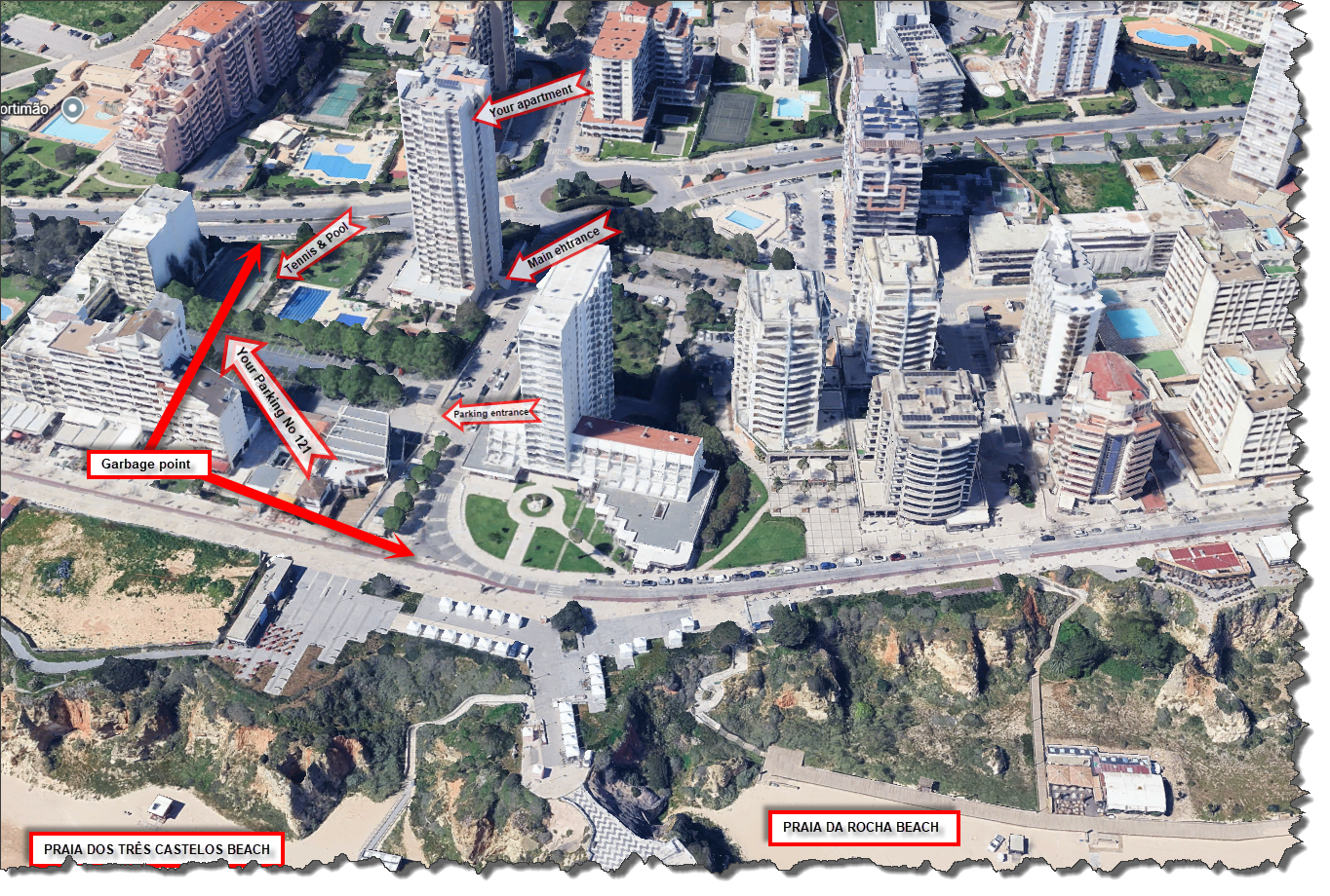 Mappa edificio e parcheggio